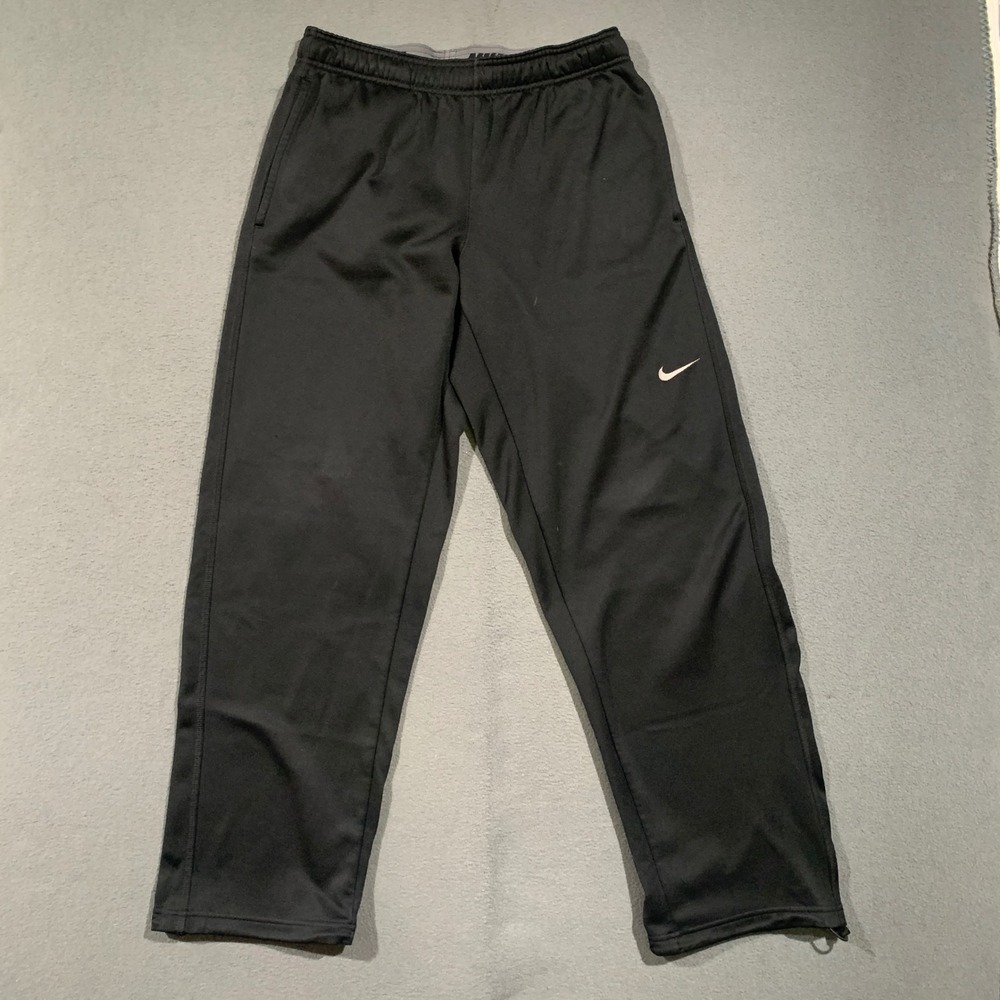 Nike Therma-FIT Mens Black Athletic Sweatpants Joggers Size M Fleece LIned Warm